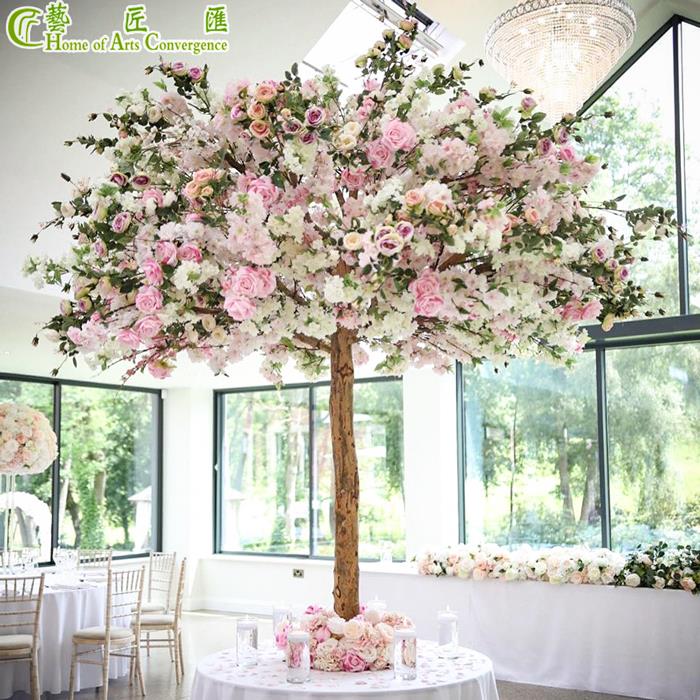 Silk Cherry Blossom Tree Tabletop Centerpiece Display