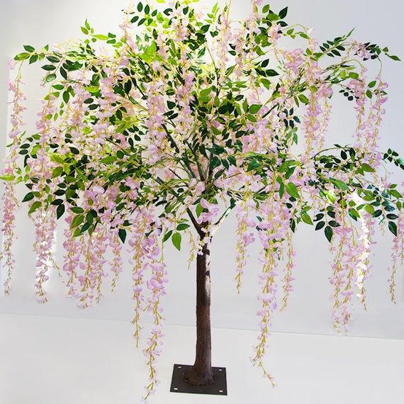 Silk Cherry Blossom Tree Tabletop Centerpiece Display