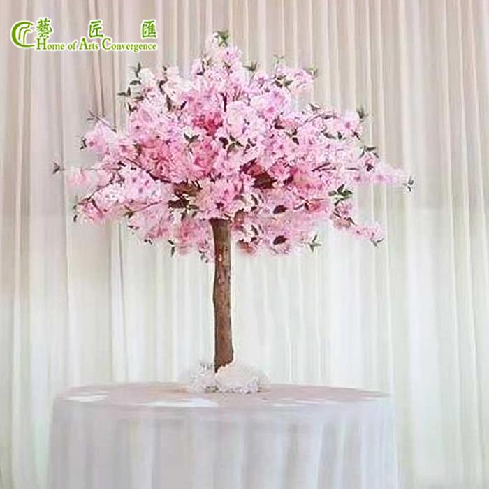 Silk Cherry Blossom Tree Tabletop Centerpiece Display